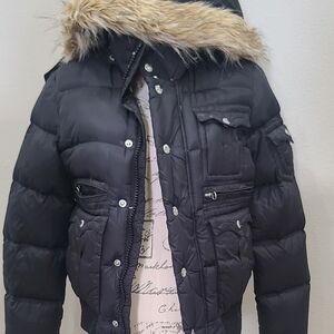 True Religion Black Down Jacket